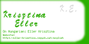 krisztina eller business card